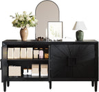 Farmhouse Storage Cabinet, Heavy-Duty TV Stand with Adjustable Shelves, Pantry Storage Cabinet,for Kitchen Home
