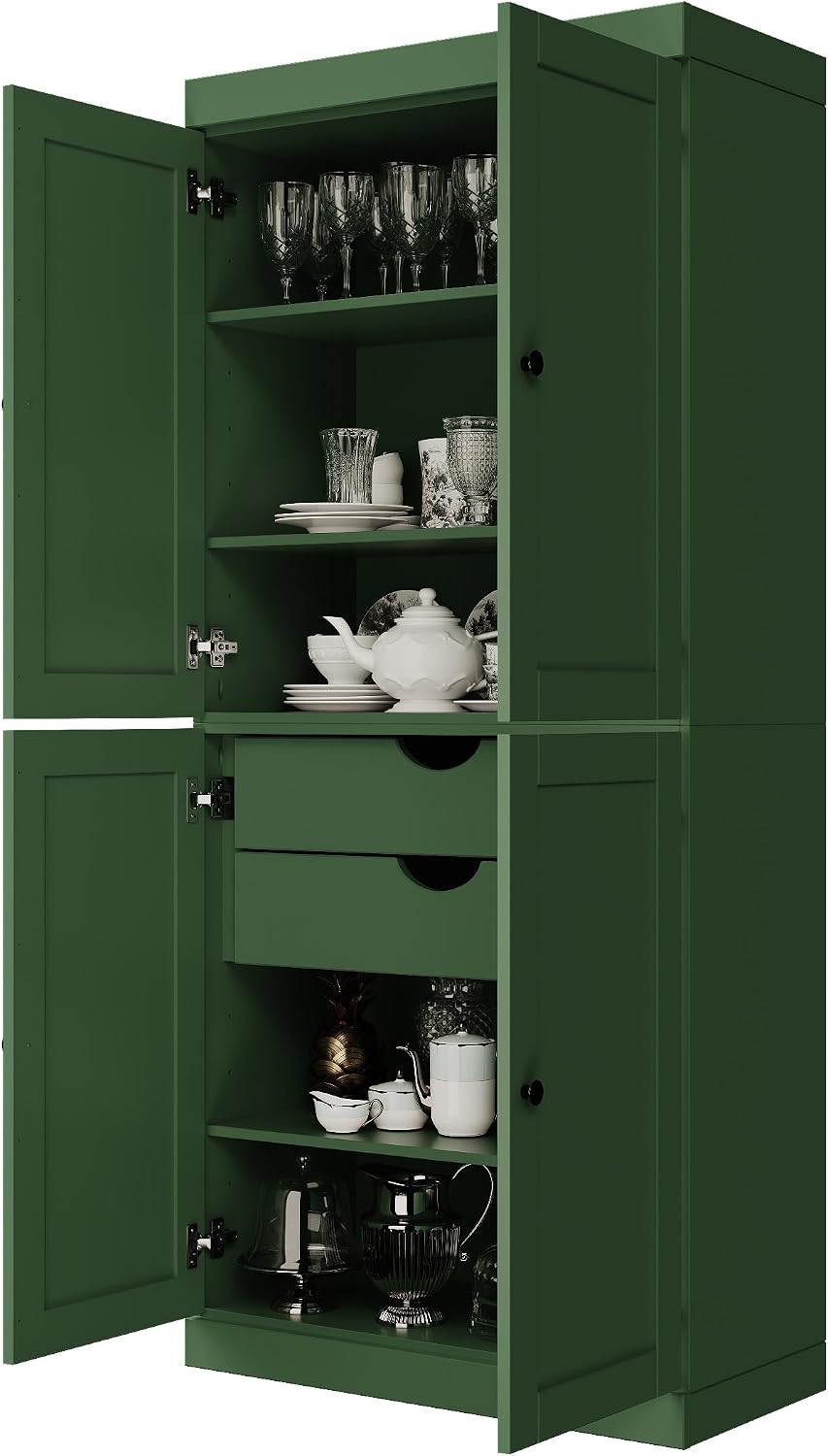 Palace Imports Solid Wood Kitchen Pantry Cabinet - 71.5" Tall x 32"...