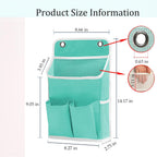Hanging Basket for Organizing, Wall Organizer with Pockets and Over The Door Organizer，Can for Home, Closet, Office and Camper (2 Green)