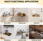 GOYLSER Wall Mounted Folding Table Floating Desk for Dining, Laundry Room, Office, Fold Down Desk with Bracket