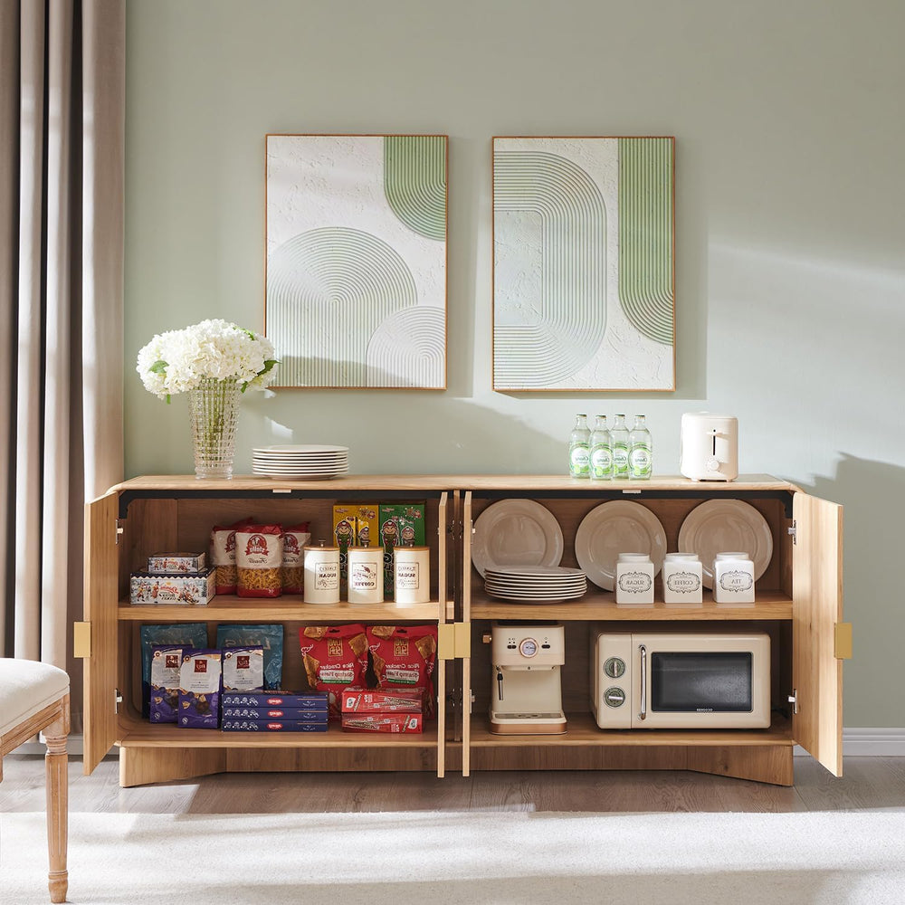 IFGET Modern Buffet Cabinet with Storage, 70" Large Sideboard Buffet Sto...