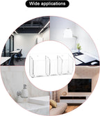 Cosmos Remote Control Stand Wall Mount Phone Holder with Removeable Block Wall Shelf Cell Phone Charging Brackets Holder Multipurpose Storage Organizer (Transparent Clear)