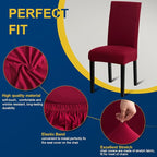 Chair Covers, Stretch Kitchen Dining Room Chair Covers Set of 6, Removable Washable Dining Chair Slipcovers for Home, Hotel, Banque