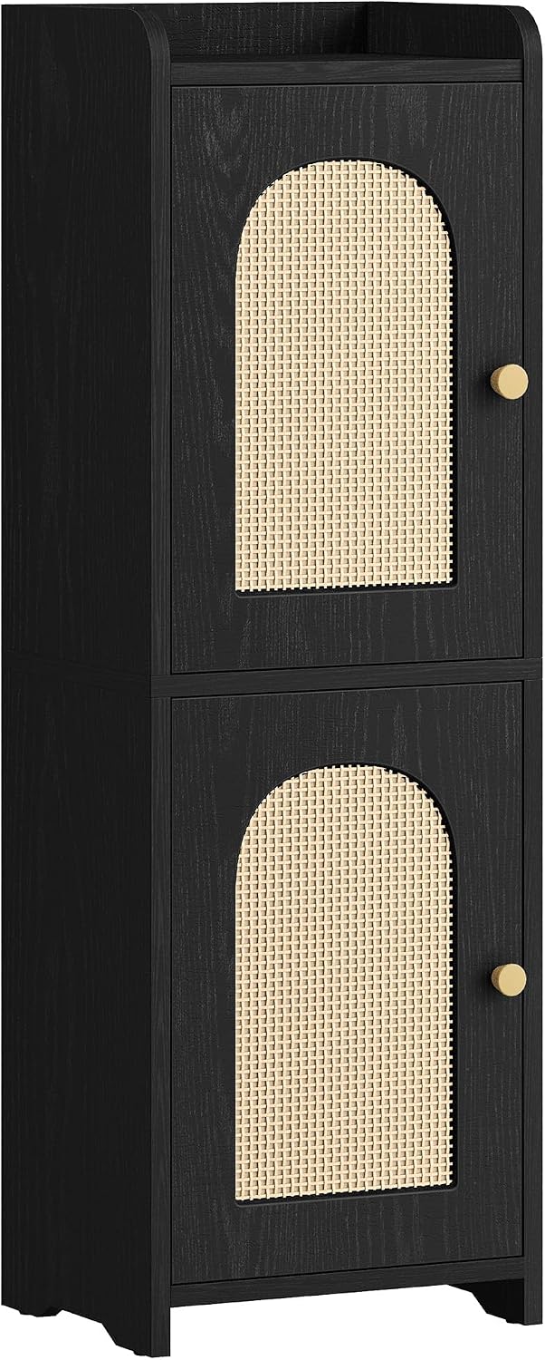 Hzuaneri Bathroom Storage Cabinet, Small Corner Floor Cabinet with 2 Doors