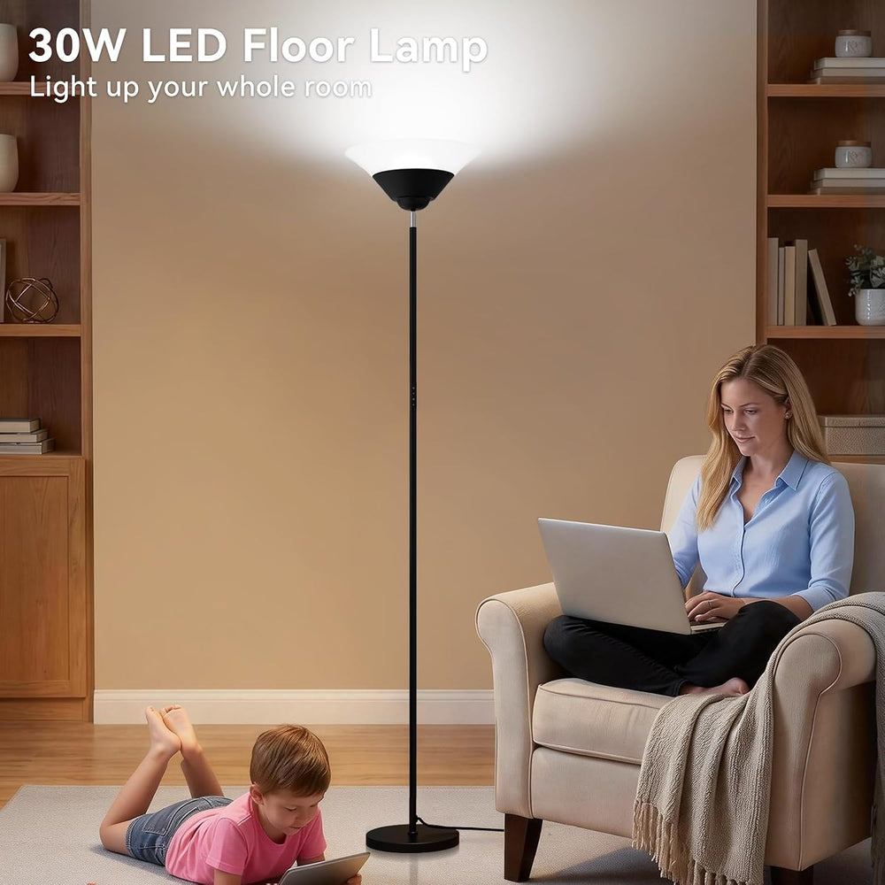 SIBRILLE Floor Lamps for Living Room, 72” Tall LED Standing Lamp with Remote/...