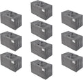 VENO 10 Pack Moving and Storage Bags, Heavy Duty, Alternative to Moving Boxes, Large Packing Totes Supplies for College Dorm Room with Zipper for Clothes, Wide Open Design (Dark Gray, 10 Pack)
