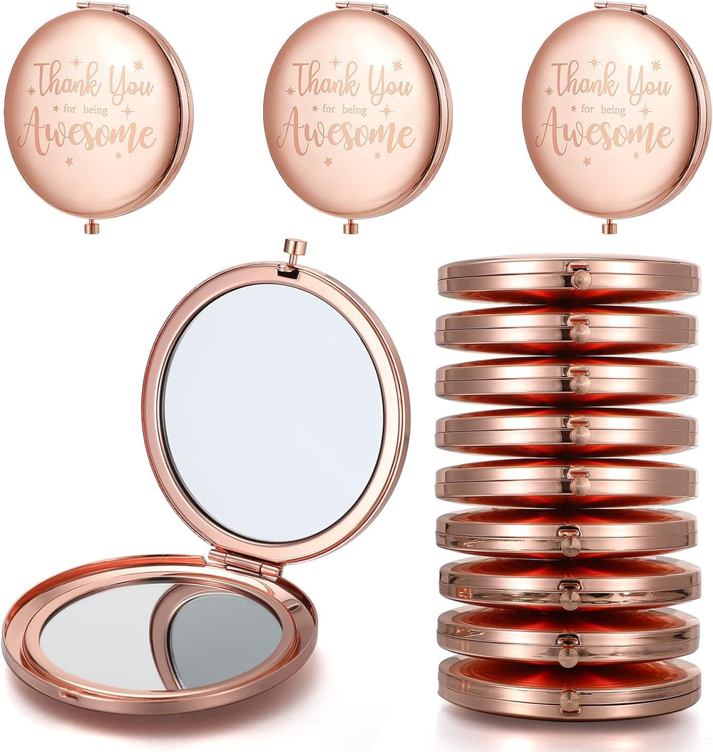 Roowest 12 Pcs Inspirational Compact Mirror Bulk for Mom Women Gifts Double S...