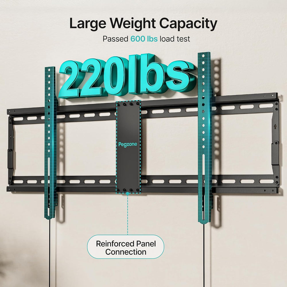 PEGZONE Low Profile TV Wall Mount for 43-95 Inch TVs, 1.1 Inch Ultra Slim | F...