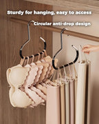 Durable Steel Hangers: Maximize Closet Space with Versatile Storage, Multifunctional Steel Hangers, Heavy Duty Closet Organizer Hooks for Hats, Scarves, Belts, Ties, Bra, Anti-Slip (Gray, 12 PCS)
