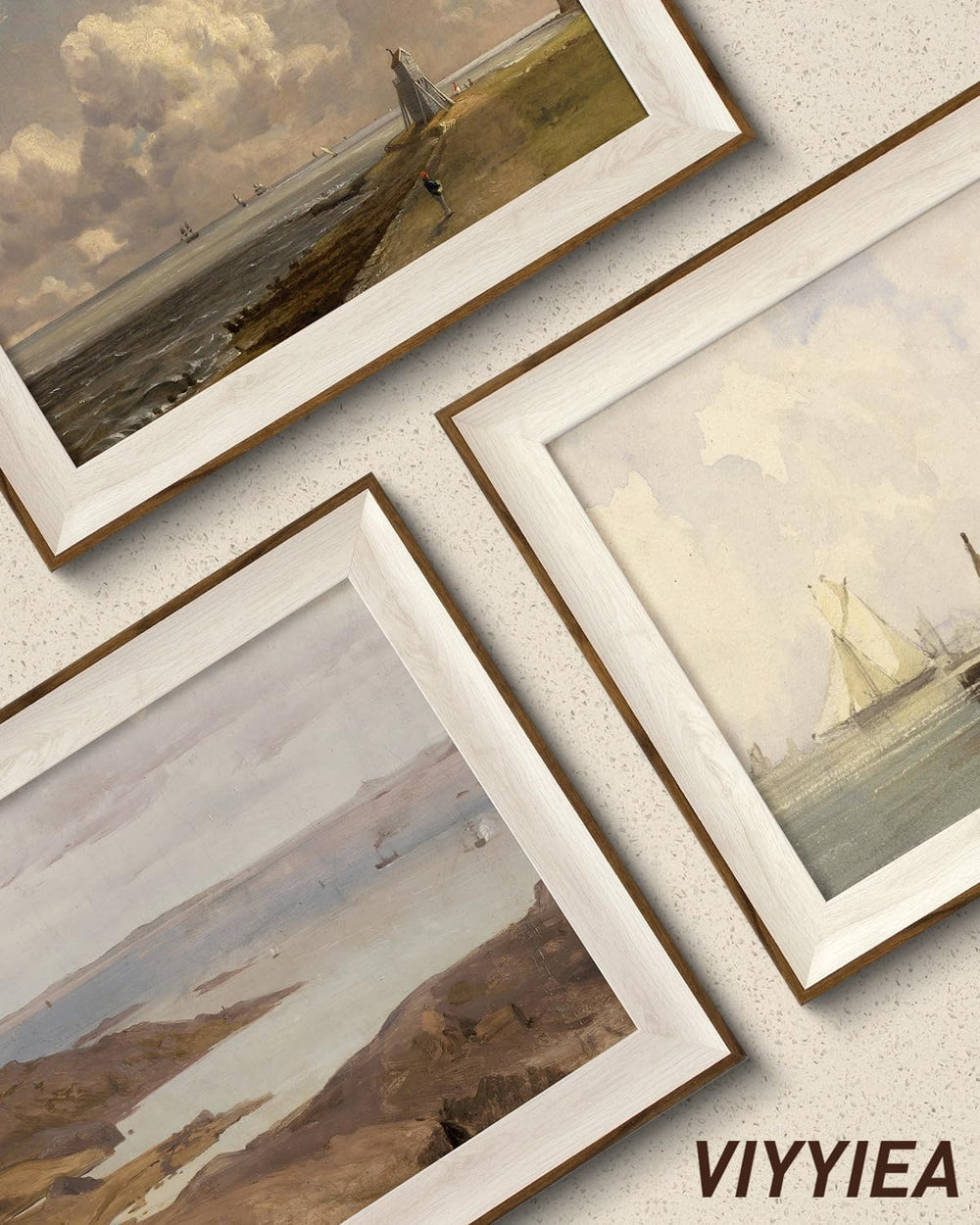 VIYYIEA Vintage Landscape Framed Wilderness Wall Art Set, 10×12 Inch
