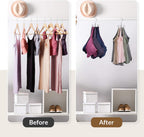 ZEDODIER Tank Top Hanger, Rotatable Bra Organzier for Closet, Max 24 Storage Capacity Sport Bras Holder, Metal Space Saving Closet Organizers and Storage, Silver