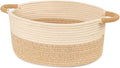 Woven Basket for Toys, Blankets & Gifts Empty ,Cotton Rope Storage Basket with Reinforced Handles for Nursery,Livingroom,Bedroom,Bathroom & Home Decor,21.65" x 12.6" x 8.46" (L)