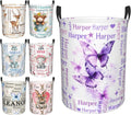 Custom Name Laundry Hamper, Personalized Laundry Baskets with Name for Boys Girls Women Men, Customized Collapsible Dirty Clothes Hamper Easy Storage Gifts for Bedroom Bathroom Living Room