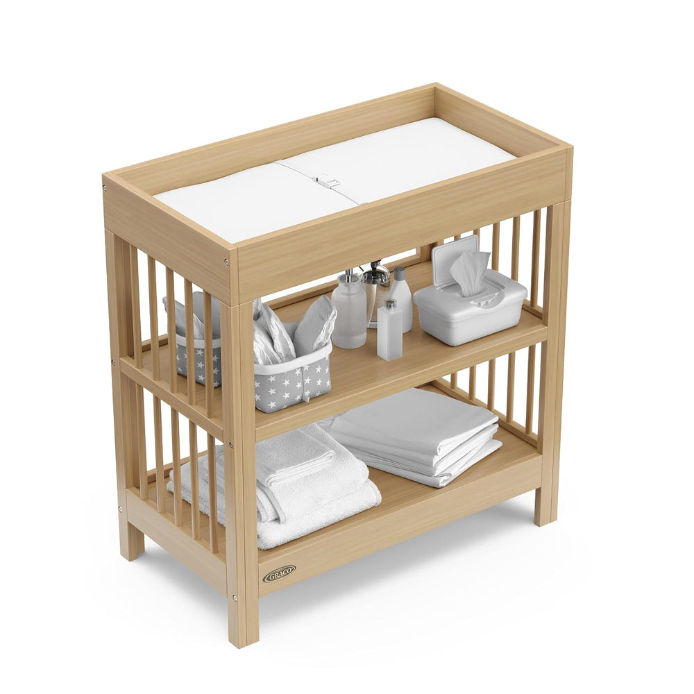 Graco Teddi Changing Table with Water-Resistant Changing Pad (Driftwood) - GR...