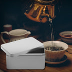Alipis Tea Leaf Storage Container Rectangular Tinplate Box Mini Portable Tea Tin for Candies Snacks and Small Items Home Storage Box with Lid 5.11 X 3.14 X 2.36 in