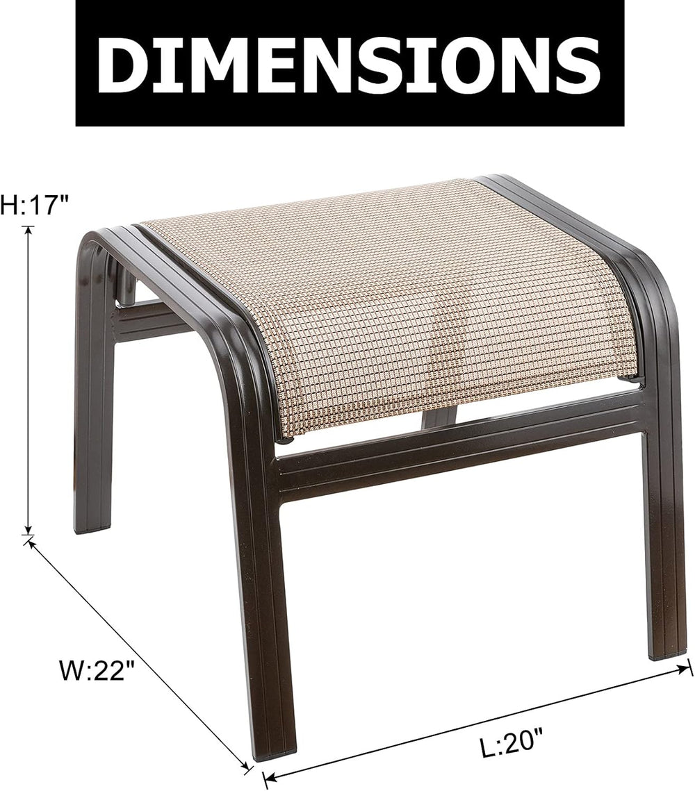 Outdoor Footstools Metal Patio Chairs Outdoor Ottoman Furniture Outside Footr...