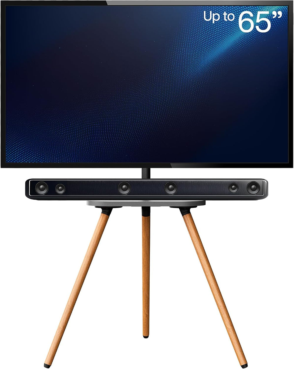 VIVO Easel TV Stand w/Storage Shelf, 43 to 65 inch Screens, STAND-TV65A-S | D...