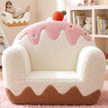 Kids Chair Comfy for Girls 1-6 Years Old, Soft Sherpa Toddler Sofa | Carry Handle, Book Pocket