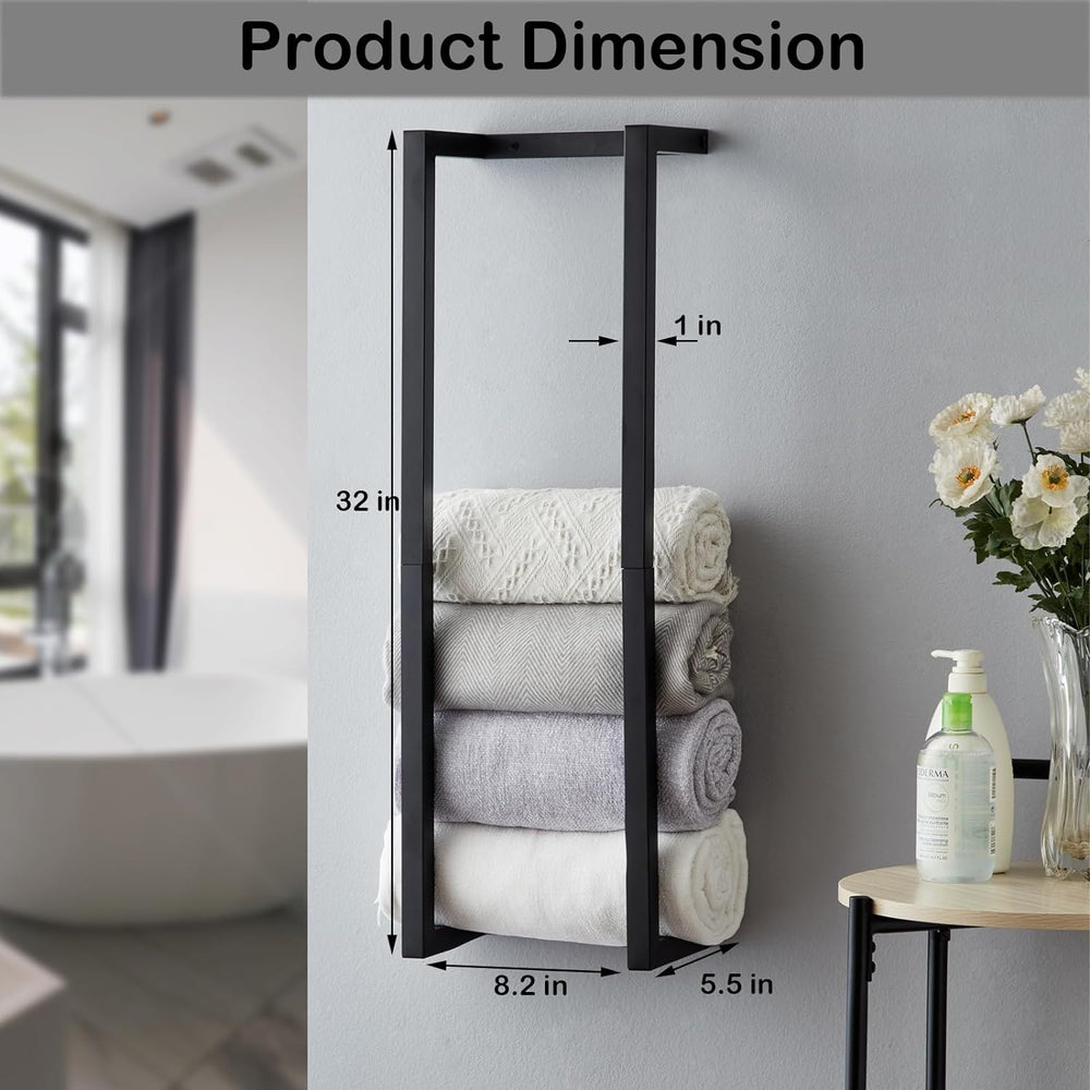 Towel Rack for Rolled Towels, Towel Rack for Bathroom,Wall Mounted Metal Bath...