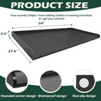 Royxen Washer Dryer Countertop, 27.4" x 54" Wood Universal Fit, Washer Dryer Topper, Laundry Room Organization, Laundry Countertop for Laundry Organization, Black