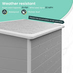 UDPATIO Outdoor Storage Shed 5x3 FT, Plastic Garden Shed for Bike, Garbage Can, Tool, Outside Sheds & Outdoor Resin Shed with Lockable Door for Backyard, Patio, Lawn, Grey & White