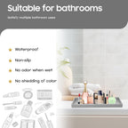Vanity and Bathroom Tray, 15" ABS Countertop Organizer,Waterproof Vanity Tray for Toilet Tank,Perfume,Soap,Keys,Bathroom Accessories,Kitchen and Bath Trays,Non Slip Small Trays,Gray