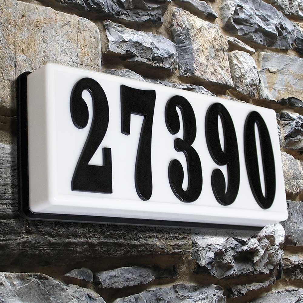 SRP-AB01-BLK Serrano Low Voltage Plastic Rectangular Lighted Address Plaque w...