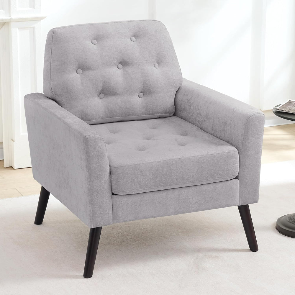 Accent Chair Set of 2, Mid Century Modern Living Room Chairs, Upholstered Arm...