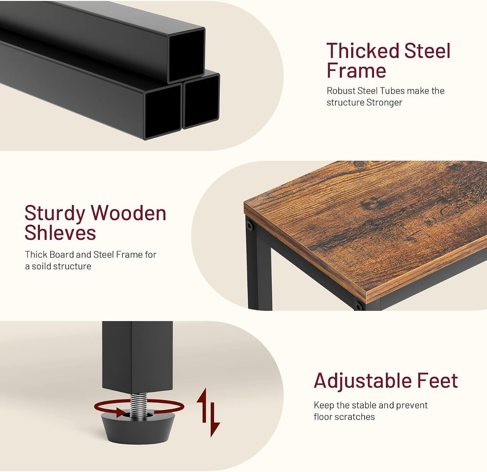 SLEEPING LAMB Narrow End Tables Living Room Set of 2 Small Side Table for Sma...