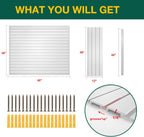 Yuzzy Slat Wall Paneling 4 x 4ft, Garage Slatwall Panel Wall Storage Systems, Heavy Duty PVC Garage Wall Organization (White)