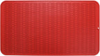 Silicone Dish Drying Mat for Multiple Usage,Easy clean,Eco-friendly,Heat-resistant Silicone Mat for Kitchen Counter or Sink,Refrigerator or Drawer Liner Red 4XL 32 inches x 18 inches