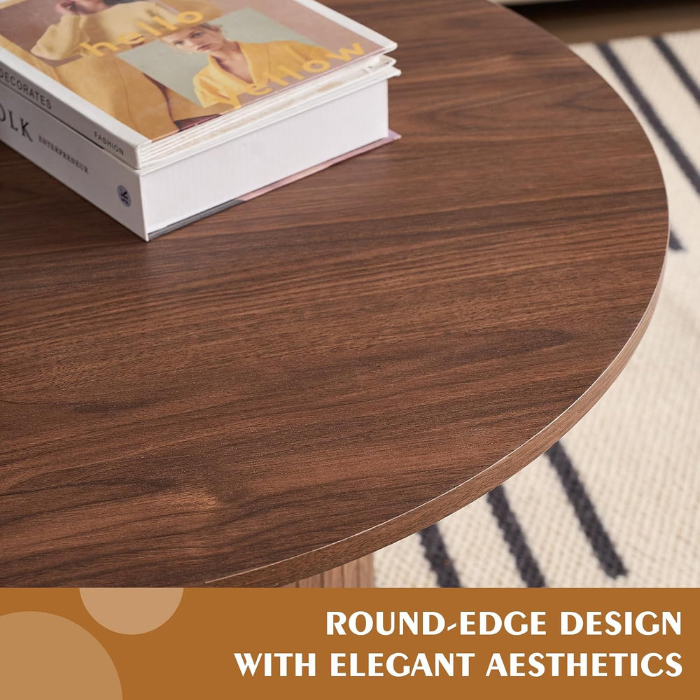 Round Nesting Coffee Table Set of 2 for Small Spaces | Modern style, suitable...