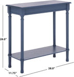SAFAVIEH Furniture - Tinsley Rectangle Console Table - Blue - Solid Wood - Farmhouse Turned-Leg Design - Ideal for Entryway, Living Room, Hallway, 28" W x 11.75" D x 28" H (CNS5724F)
