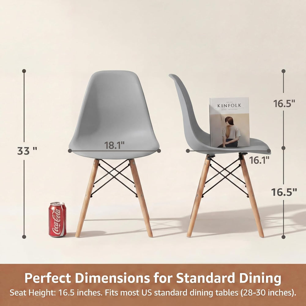 Furmax Modern Style Dining Chair Mid Century Modern DSW Chair, Shell Lounge P...