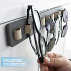 Sunglasses Organizer Wall Mounted Wood Sunglass Holder for Home Glasses Holder/Sunglasses Rack,Home Decor (Gray-1pcs-long)
