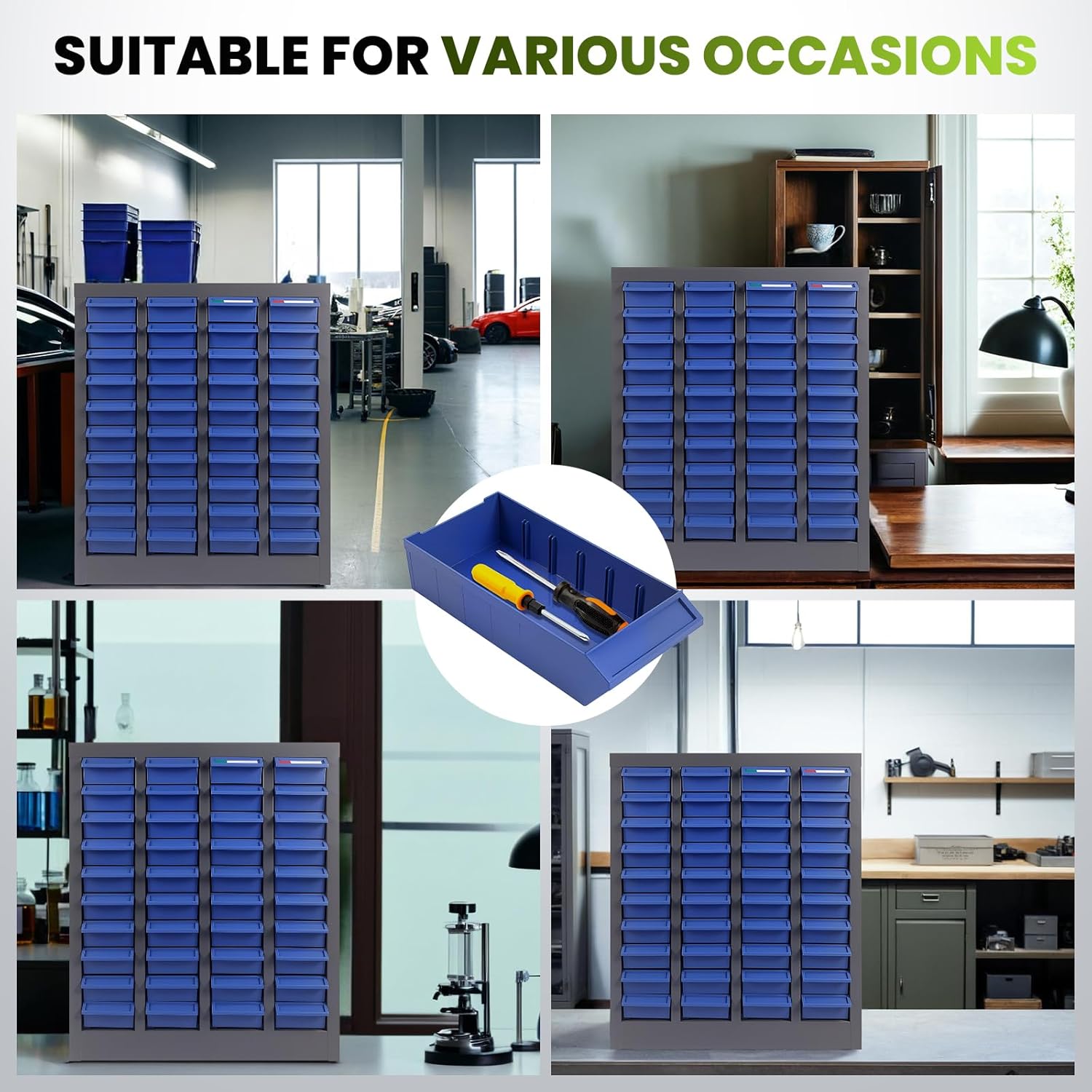 40-Drawer Bolt and Nut Organizer Bolt Bin Cabinet, Steel Part Cabinets Hardware Tool Storage Cabinet with Shelves and Label Stickers for Parts, Small Items and Toy Storage(21" L x 24.8" H)