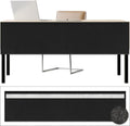 60" Under Desk Privacy Panel with Cable Management Organizer Sleeve Self-Adhesive Modesty Panel for Cord Organizer Pockets and Desk Skirt for Home Office or Standing Workstation