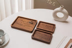 Custom 10th Year Custom Engraved Rec Tray - Custom Engraved Walnut Wooden Tray with Couple’s Names for Tenth Wedding Anniversary, Romantic Keepsake Gift for Him or Her