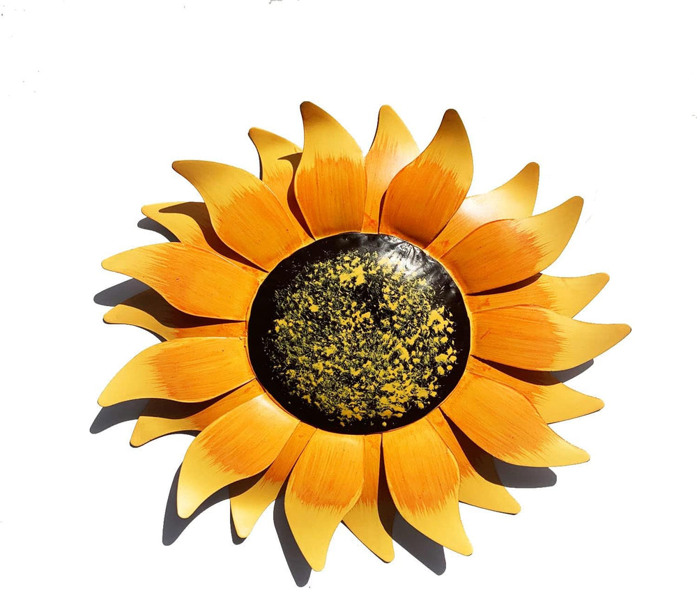 Vintage Metal Sunflower Garden Stake,32 Inches, 2 Pack Planter Stand for Home...