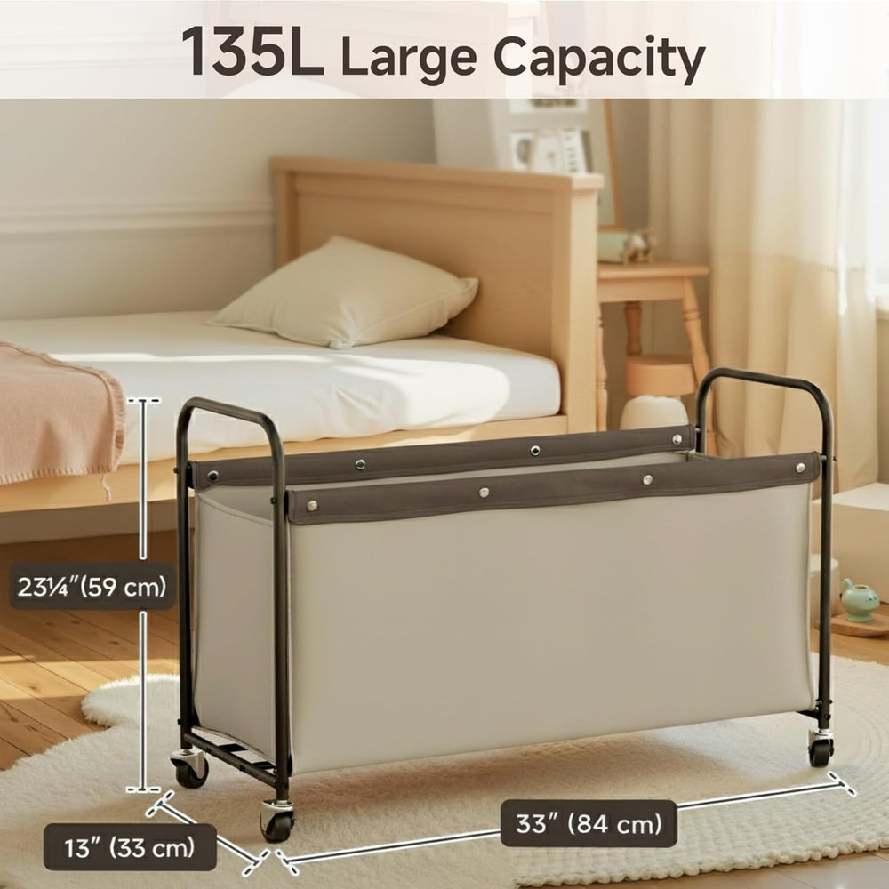 StorageWorks 135L Extra Large Storage Chest with Wheels for Living Room | Stu...