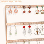 Earring Holder Organizer, Ear Jewelry Tree Organizer for Women, Earring Hanger with 5 Tiers & 120 holes (Rose Gold)