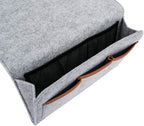 Bedside Caddy, 6 Pockets Large Size Bedside Storage Organizer Bedside Organizer Caddy for Magazine Remotes Phone (13.4'' x 18.1'', Light Grey)