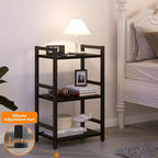 Book Shelf, 3 Tier Bookcase with Steel Frame, Stable Bookshelf Narrow Book Shelves Storage Organizer for Book CD Movie, Open Book Shelves for Living Room, Home Office, Study, Black