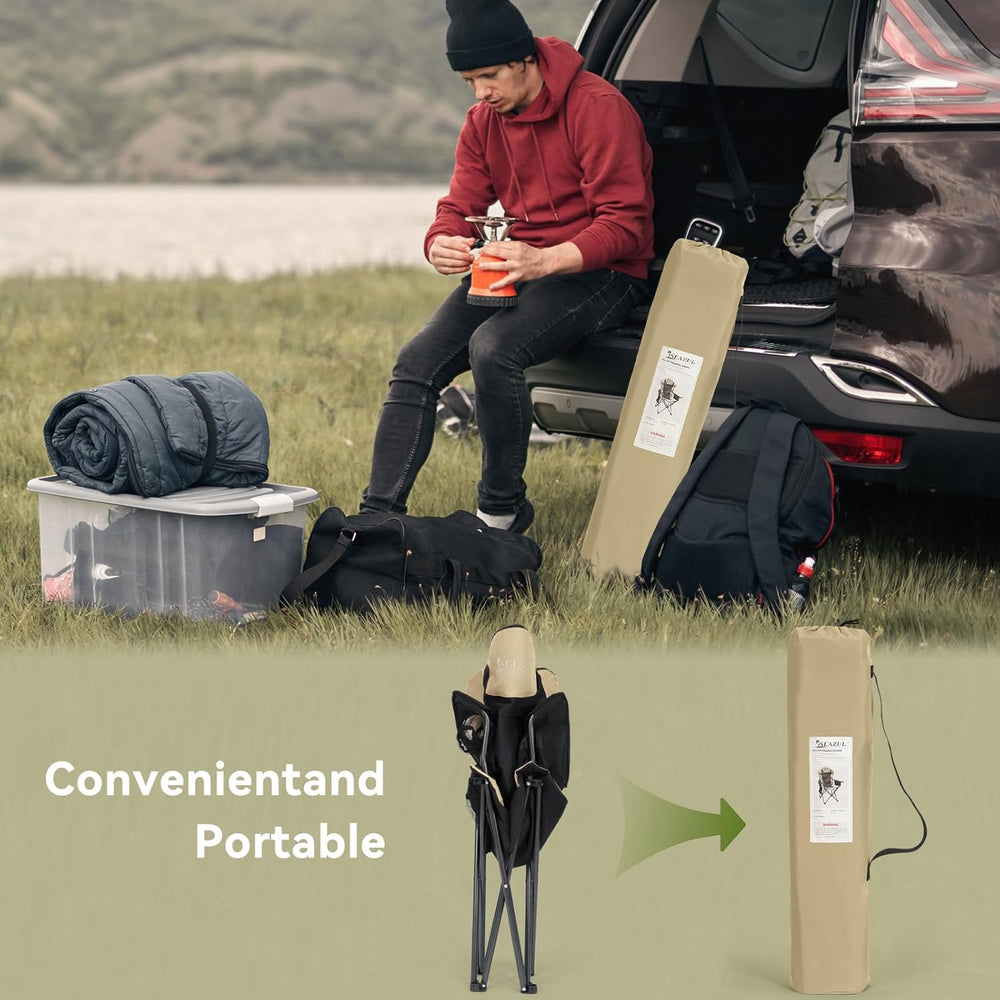 Camping Chairs for Adults, Heavy Duty Camping Chairs 2 Pack, Folding Chairs f...
