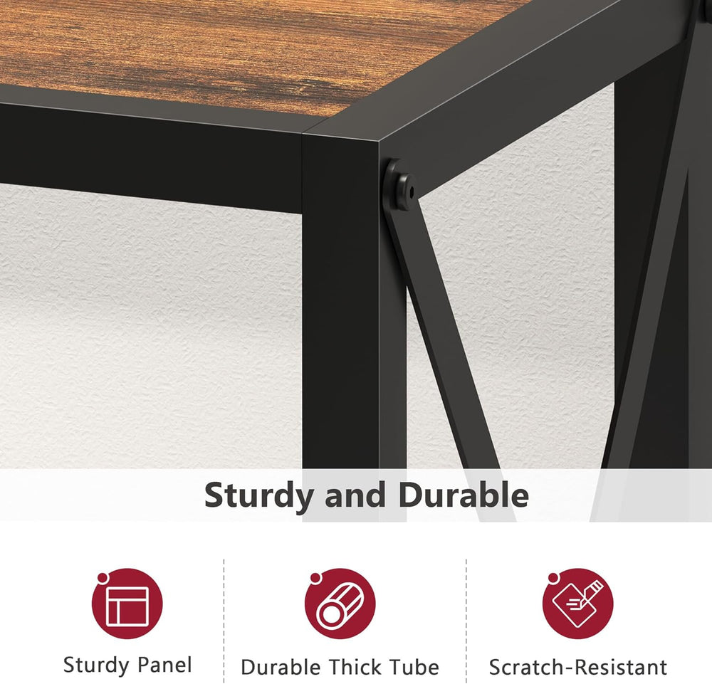 Tajsoon Console Table 41.8”, 2-Tier Industrial Entryway Table, Narrow Entranc...
