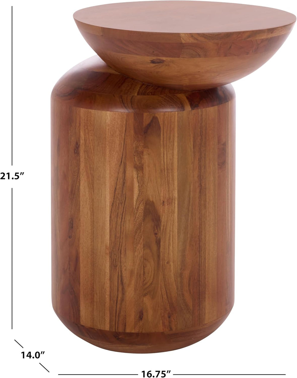 SAFAVIEH Home Collection - Masew Solid Wood Accent Table with Sculptural Stac...