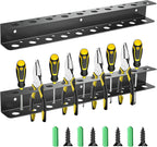 TSUMAZRURE Screwdriver Wall Rack, Screw Driver Holder and Screwdriver Rack, Tool Organizer Rack with Screw Driver Holders Organizers, Wall Mounted Tool Rack for Garage Tool Storage Rack (black)