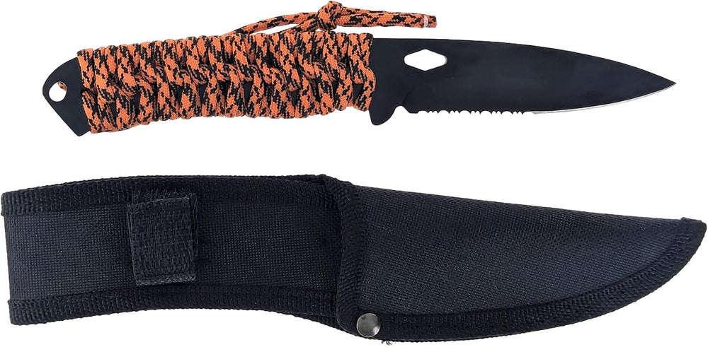 SE 4-Piece Survival Essentials Kit with 10.5-Inch Axe, 8-Inch Drop Point Knif...