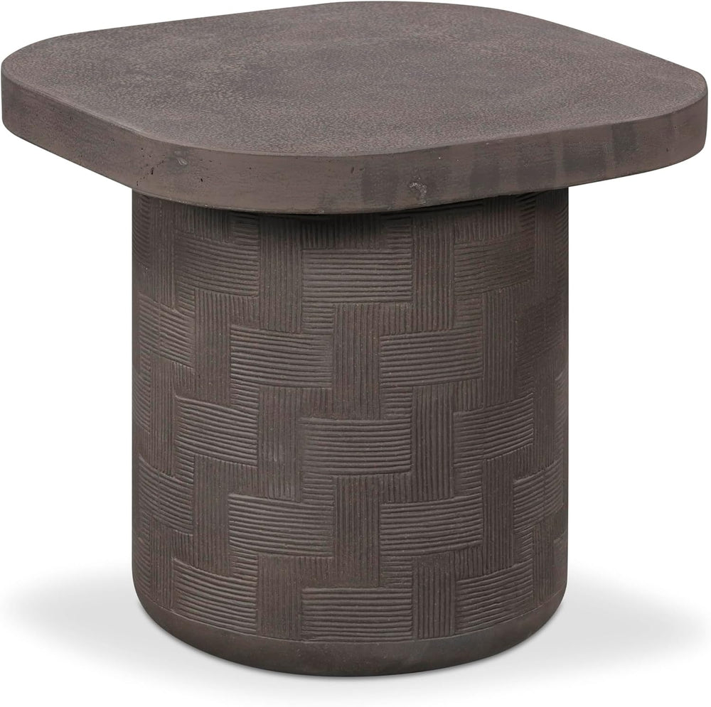 Tov Furniture Suraya Dark Umber Concrete Side Table