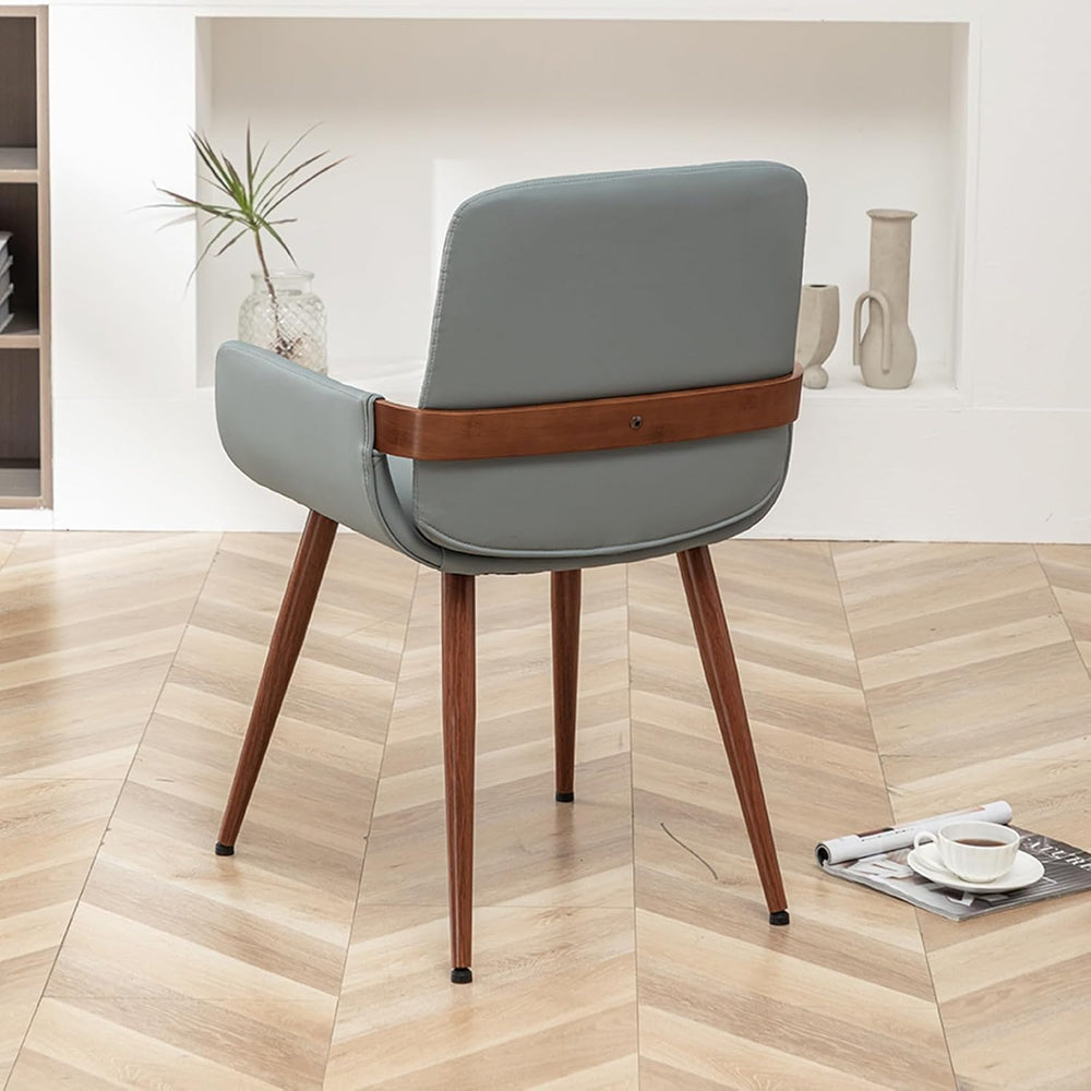 LUNLING Mid Century Modern Faux Leather Dining Room Chairs Set of 4,Upholster...